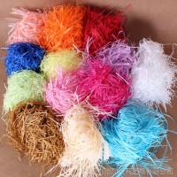 Manufacturers Wholesale Pink Colored 50g Artificial Raffia Shredded Paper for Gift Box Filler Packing