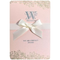 Luxury custom logo design wedding birthday card invitation with bow